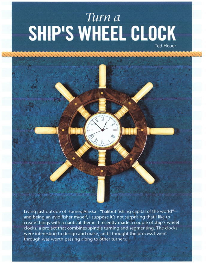 Ship's Wheel Clock : Ted's Woodshop