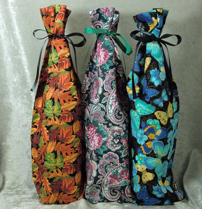 Fabric Wine Bottle Bags 2017 Spring Gift Ideas