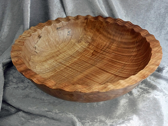 Spalted Figured Maple Bowl by Ted Heuer