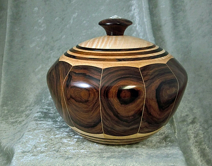 Stave Bowl, Morado Stave Bowl, Maple Stave Bowl, Turned Wooden Bowl