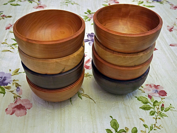 Six Inch Little Wooden Bowls