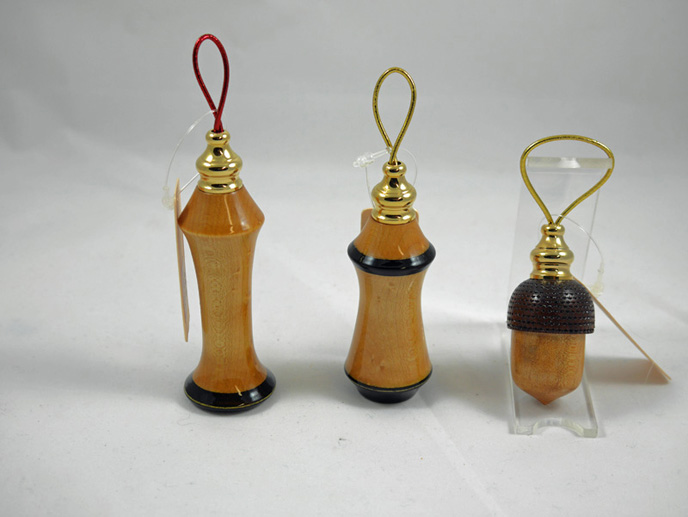 Turned Wooden Holiday Ornaments