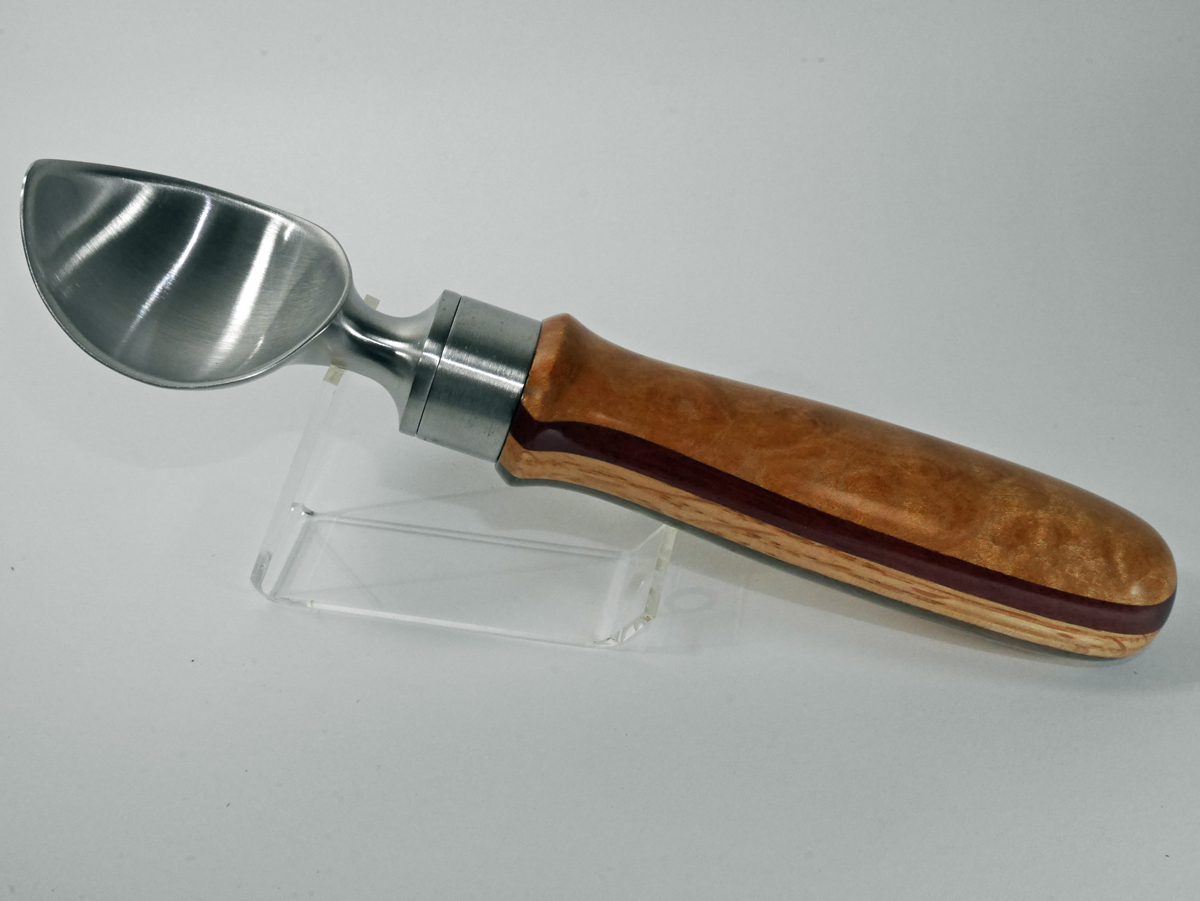 Ice Cream Scoop #2 (Quilted Maple) : Ted's Woodshop
