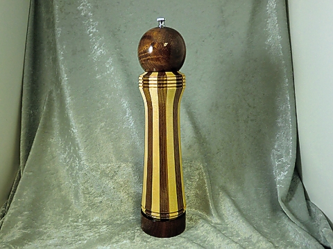 Walnut and Maple Pepper Mill